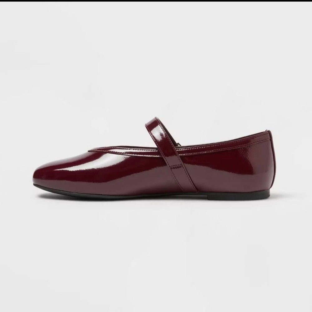 Elena Mary Jane Flats with Memory Foam Insole – A New day Burgundy - Picture 2 of 8